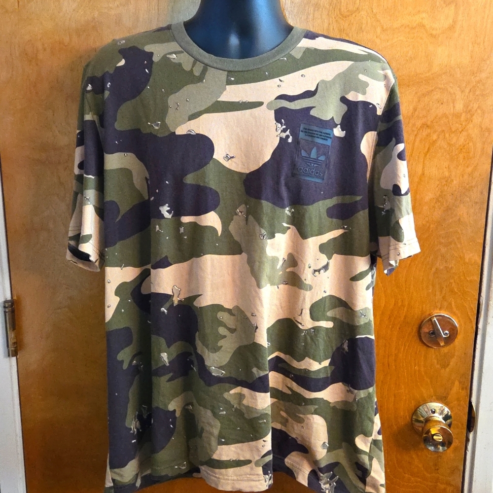Adidas *Rare Water Repel‎ Design Camouflage Graphic Mens Perfect Shirt Size XXL